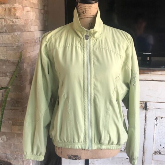 Vintage Kaelin Track Jacket Windbreak Wasabi Lime Green M - Picture 1 of 5